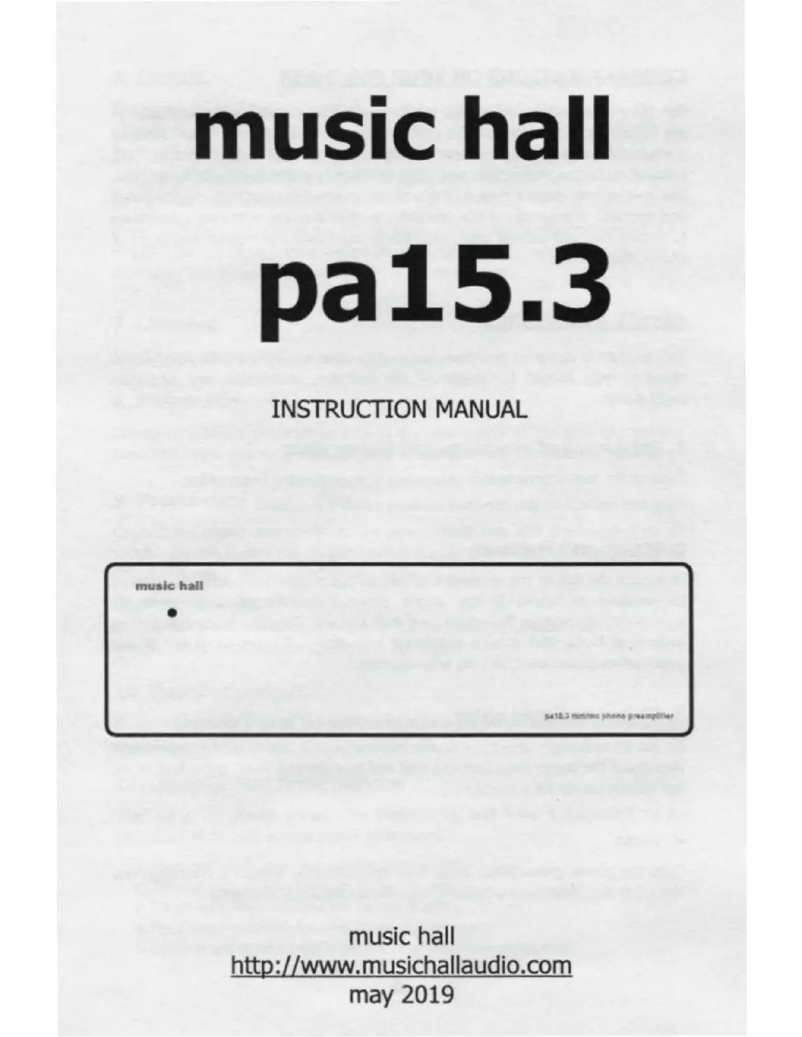 Page n°1 - Manuel utilisateur Music Hall PA15.3