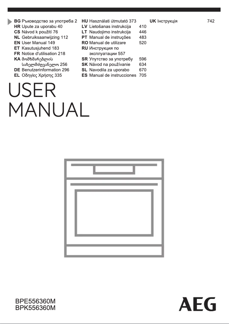 Imagen de la primera página del manual del dispositivo BPE556360M