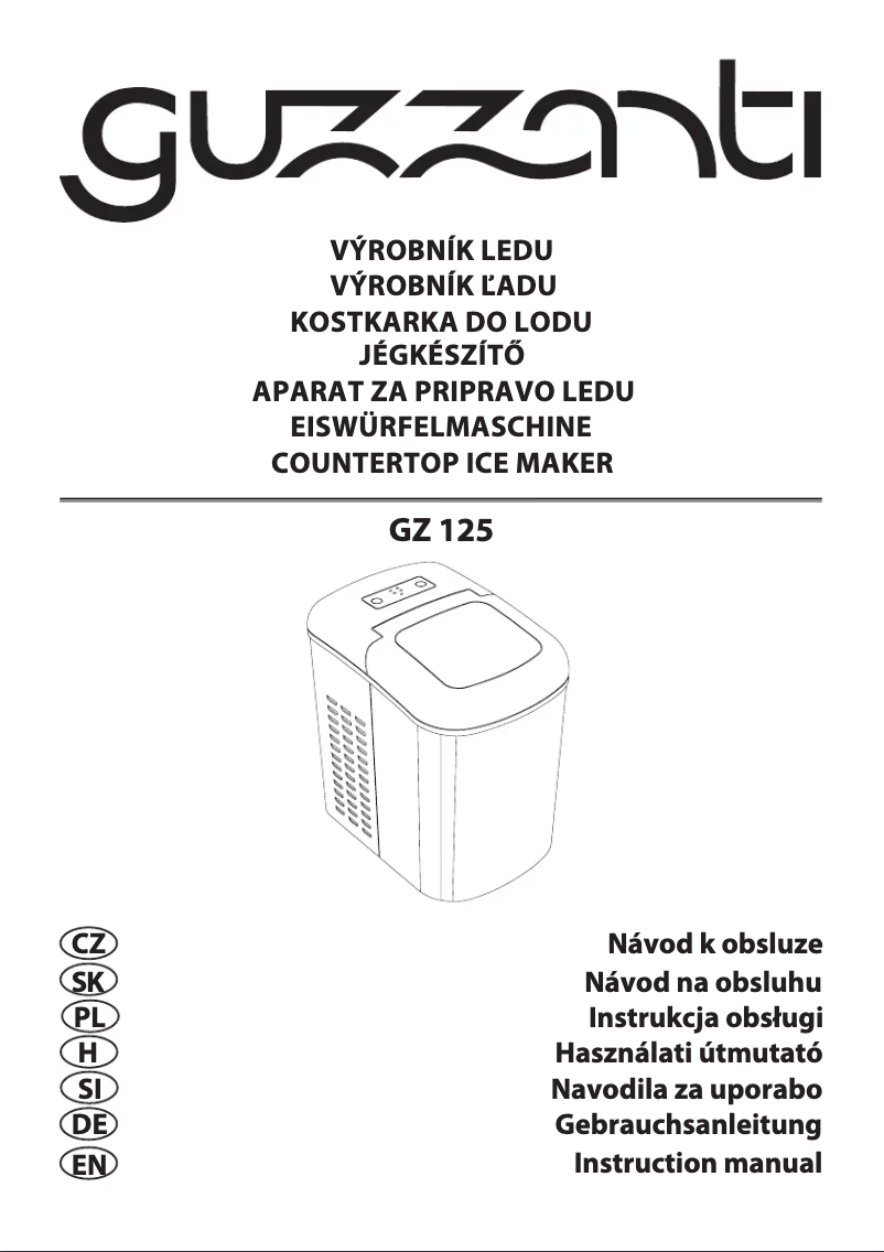 Page 1 de la notice Manuel utilisateur Guzzanti GZ 125