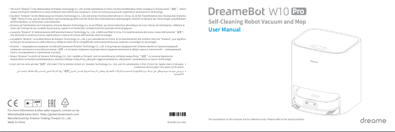 Page 1 de la notice Manuel utilisateur Dreame Bot W10 Pro