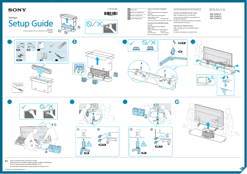Page 1 de la notice Manuel utilisateur Sony XBR-55X805G