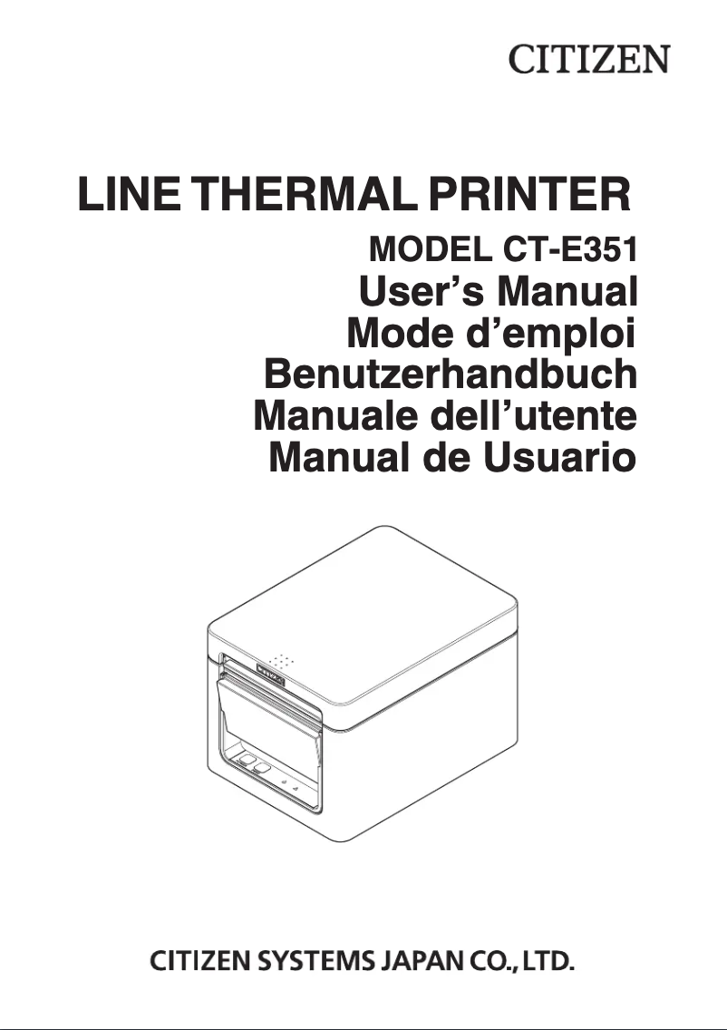 Page 1 de la notice Manuel utilisateur Citizen CT-E351