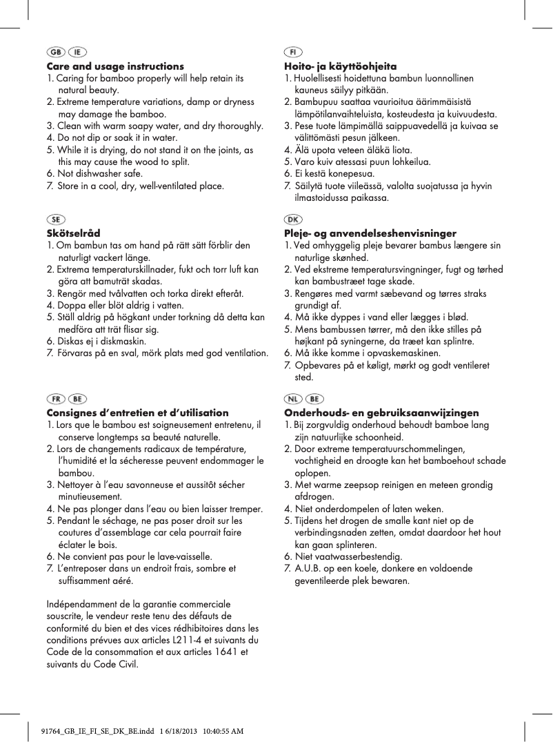 Page 1 de la notice Manuel utilisateur Ernesto IAN 91764