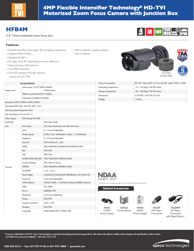 Imagen de la primera página del manual del dispositivo HFB4M
