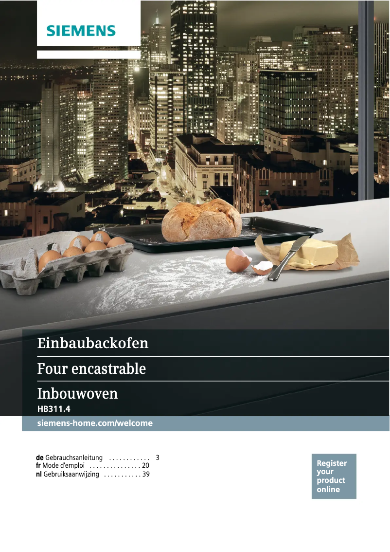 Page 1 de la notice Manuel utilisateur Siemens HB311E4