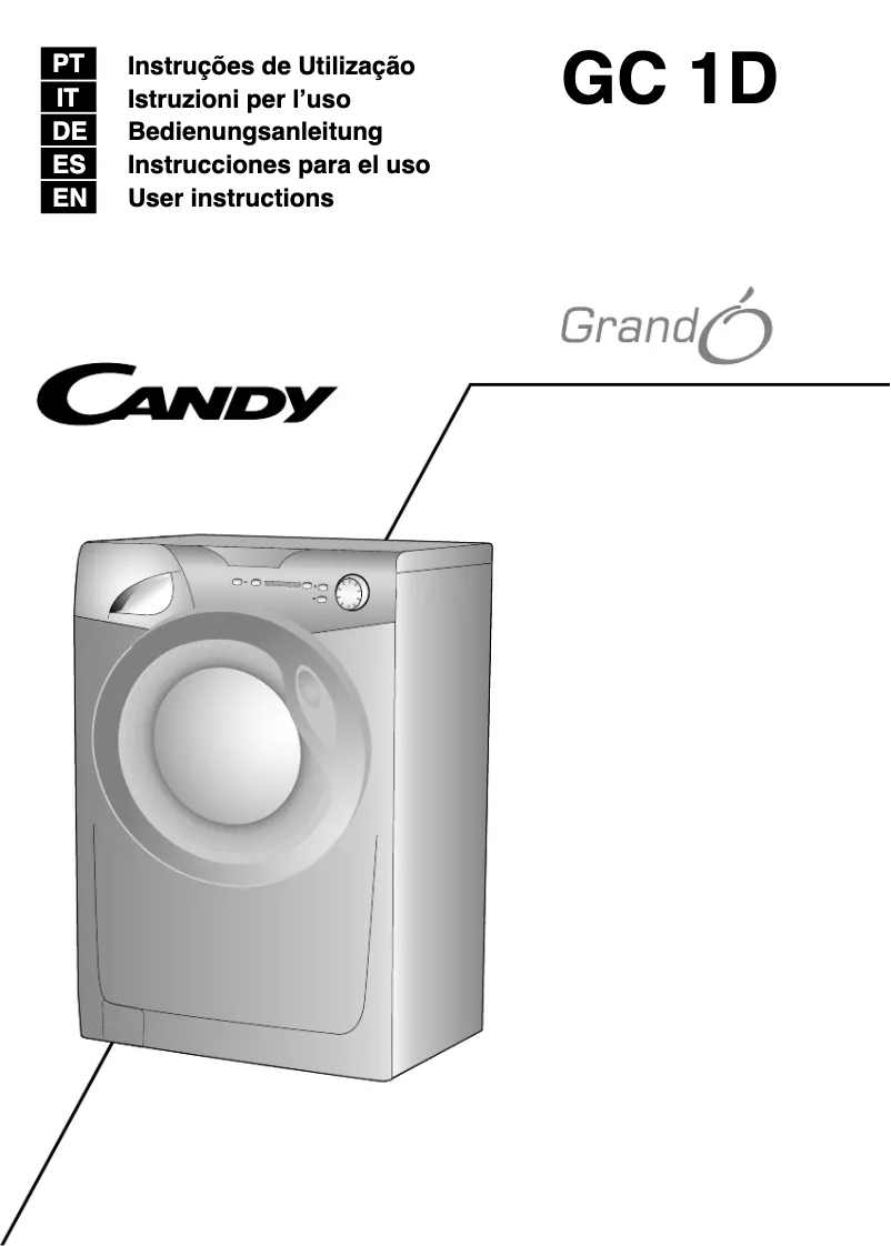 Page n°1 - Manuel utilisateur Candy GC 1261D1/1-S