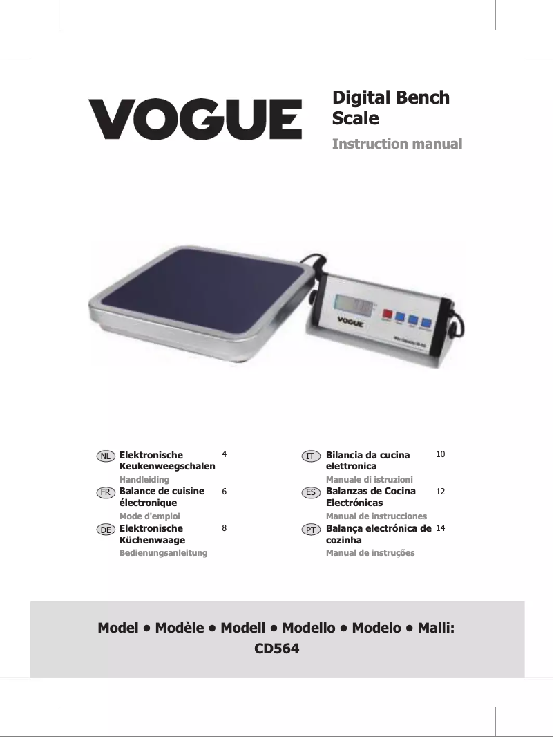 Page 1 de la notice Manuel utilisateur Vogue CD564