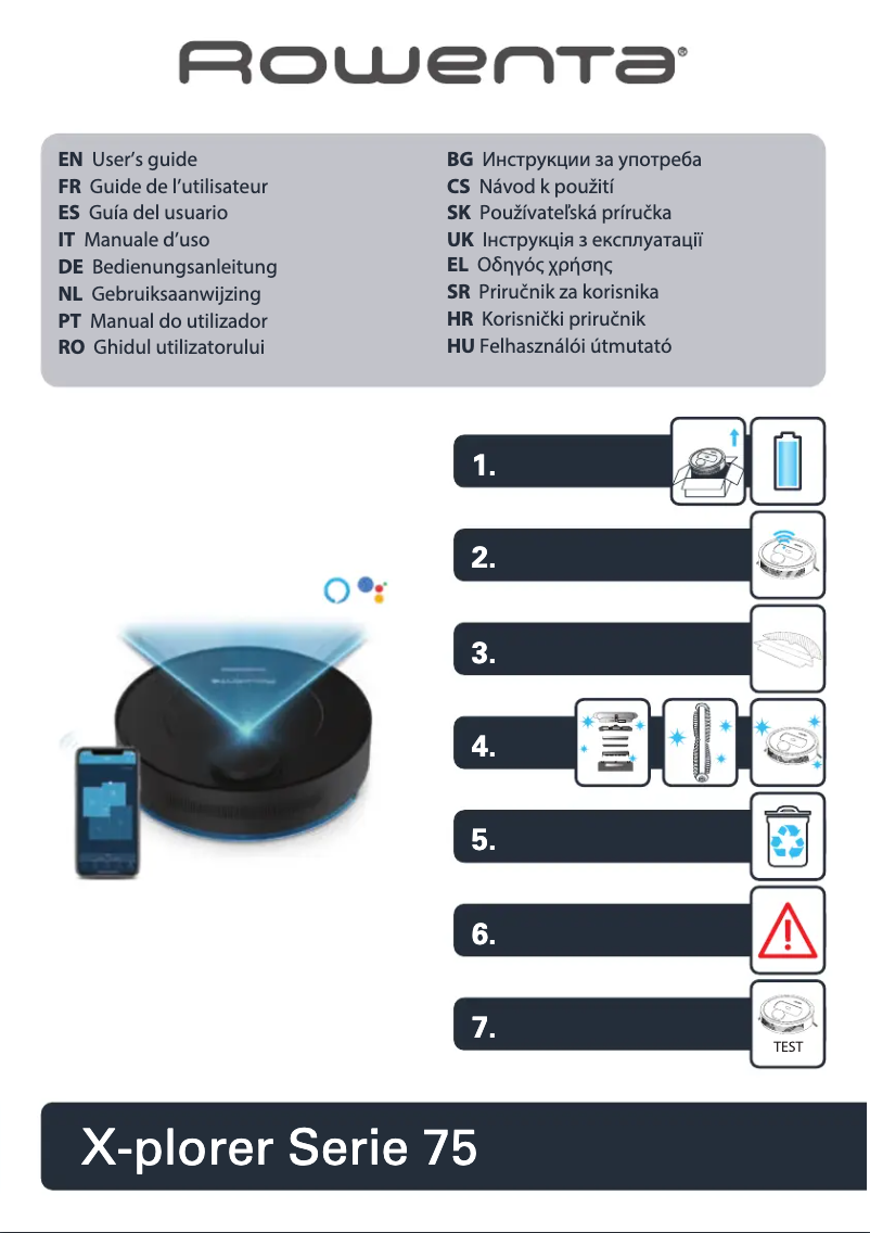 Page 1 de la notice Manuel utilisateur Rowenta X-plorer Serie 75 RR7675WH