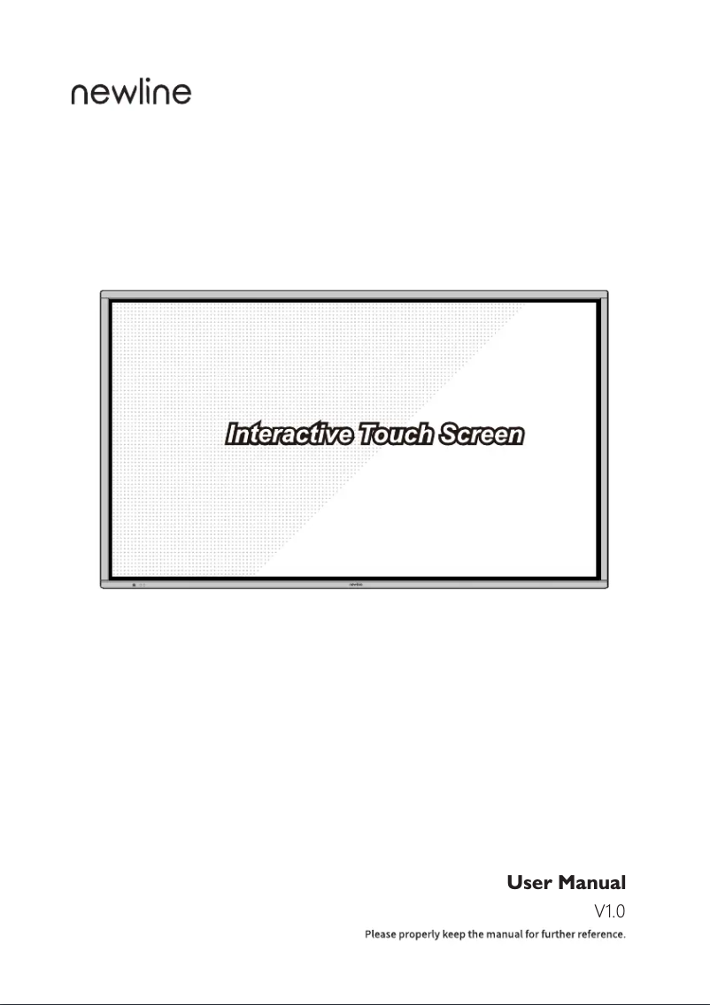 Page n°1 - Manuel utilisateur Newline TT-8621IP