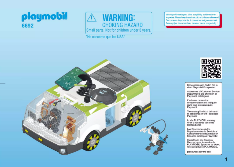 Page n°1 - Manuel utilisateur Playmobil Super 4 Techno Chameleon with Gene 6692