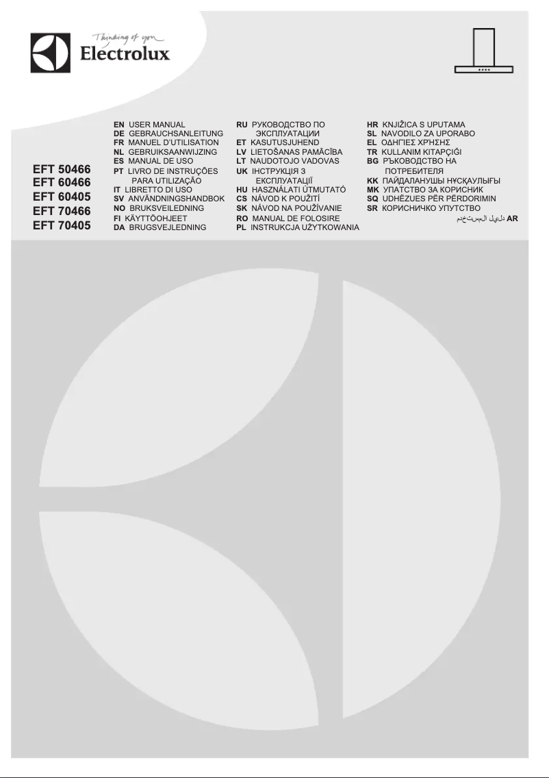 Page n°1 - Manuel utilisateur Electrolux EFT60466K
