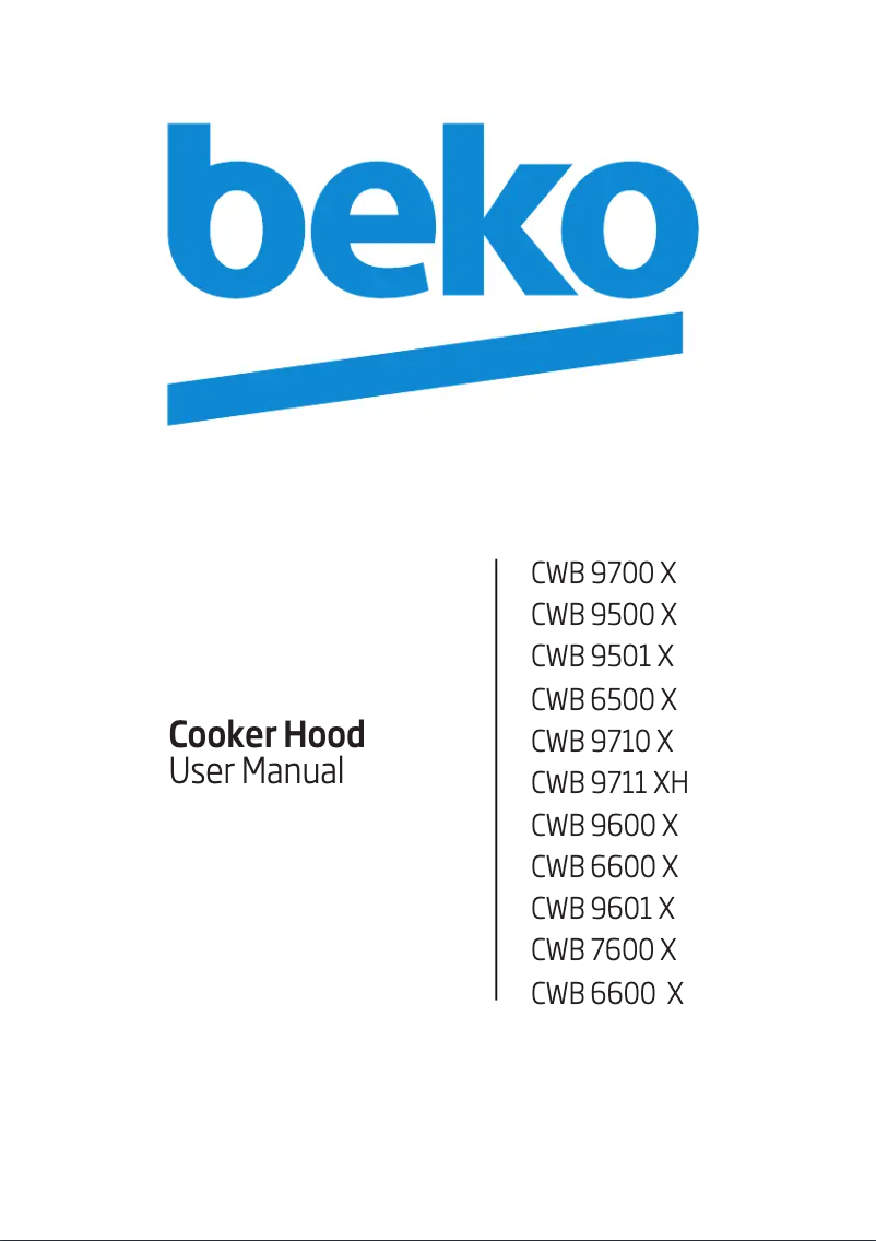 Página 1 del manual Manual de usuario Beko CWB 6600 X