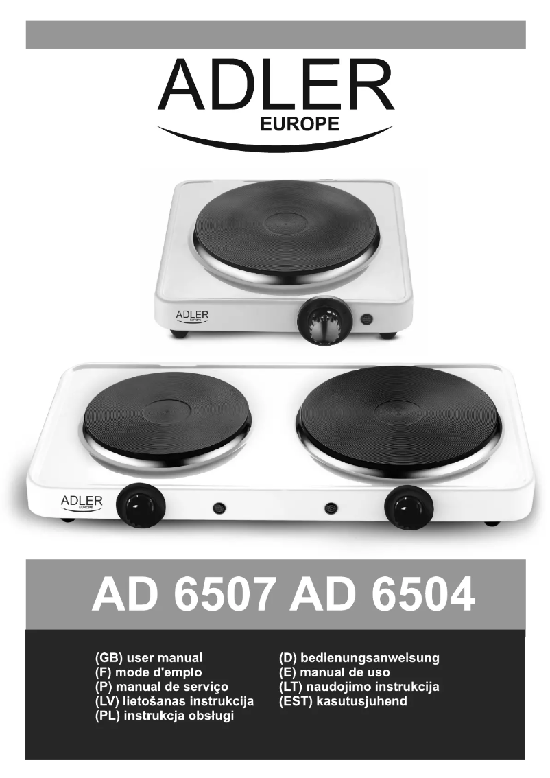 Page n°1 - Manuel utilisateur Adler AD 6507