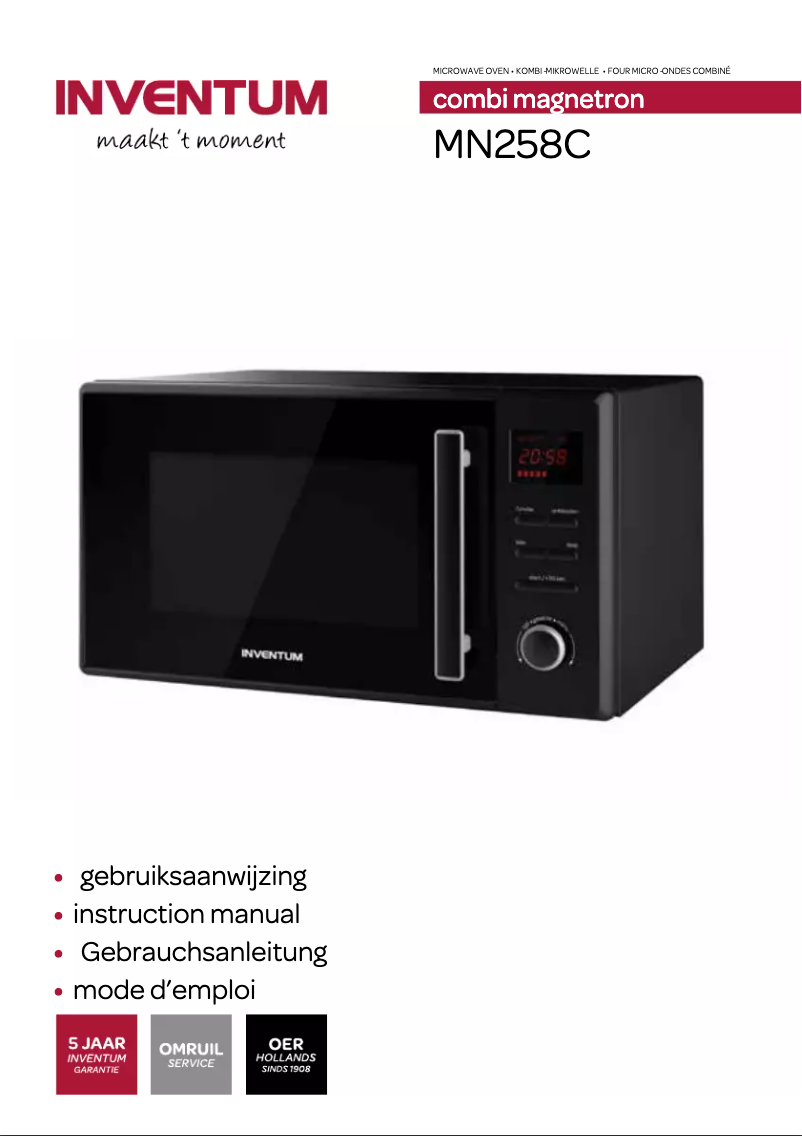 Image de la première page du manuel de l'appareil MN258C