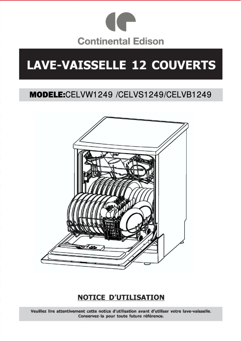 Page n°1 - Manuel utilisateur Continental Edison CELVS1249