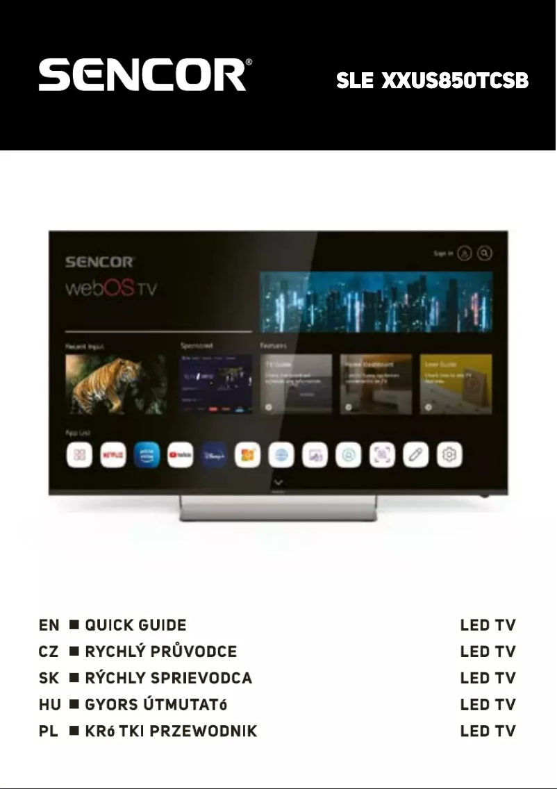 Page n°1 - Manuel utilisateur Sencor SLE 50US850TCSB