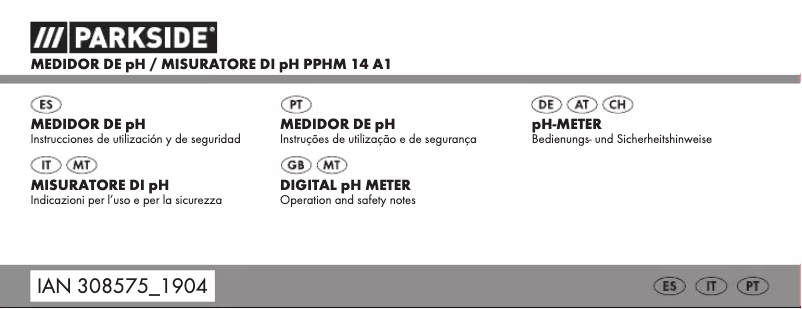 Image de la première page du manuel de l'appareil PPHM 14 A1