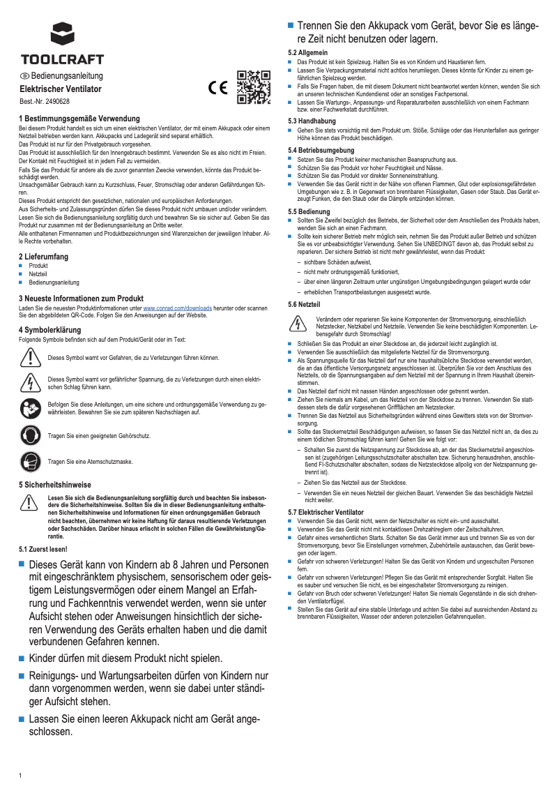 Page 1 de la notice Manuel utilisateur Toolcraft TAWB-200