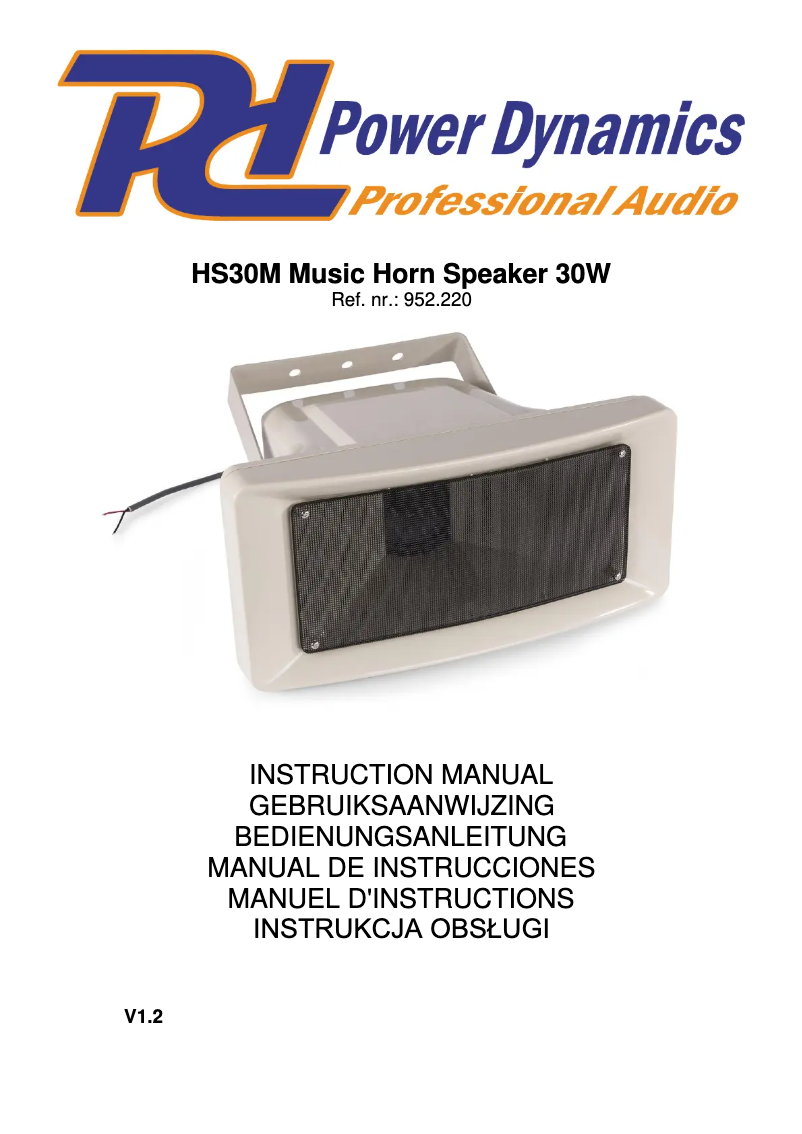 Image de la première page du manuel de l'appareil HS30M