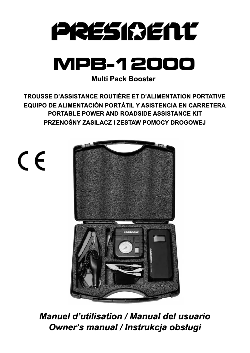 Page n°1 - Manuel utilisateur President MPB-12000