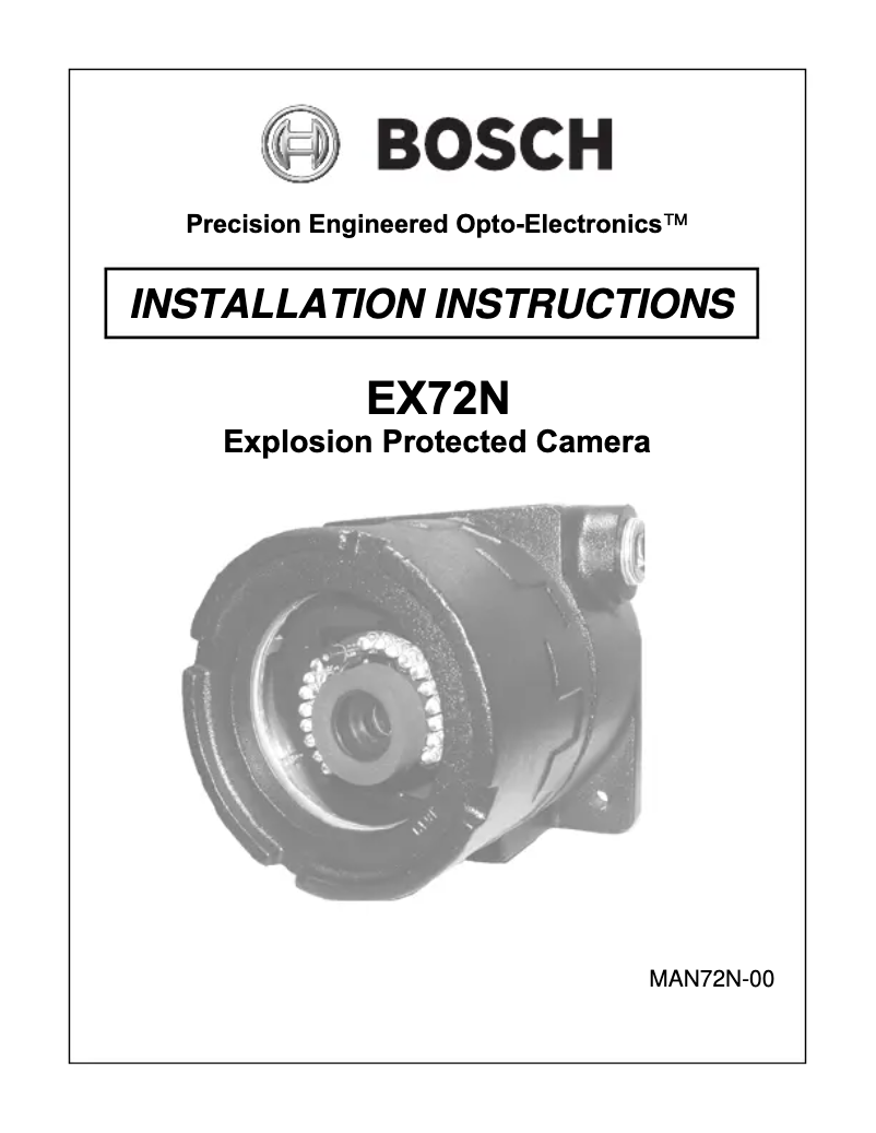 Page 1 de la notice Manuel utilisateur Bosch EX72N