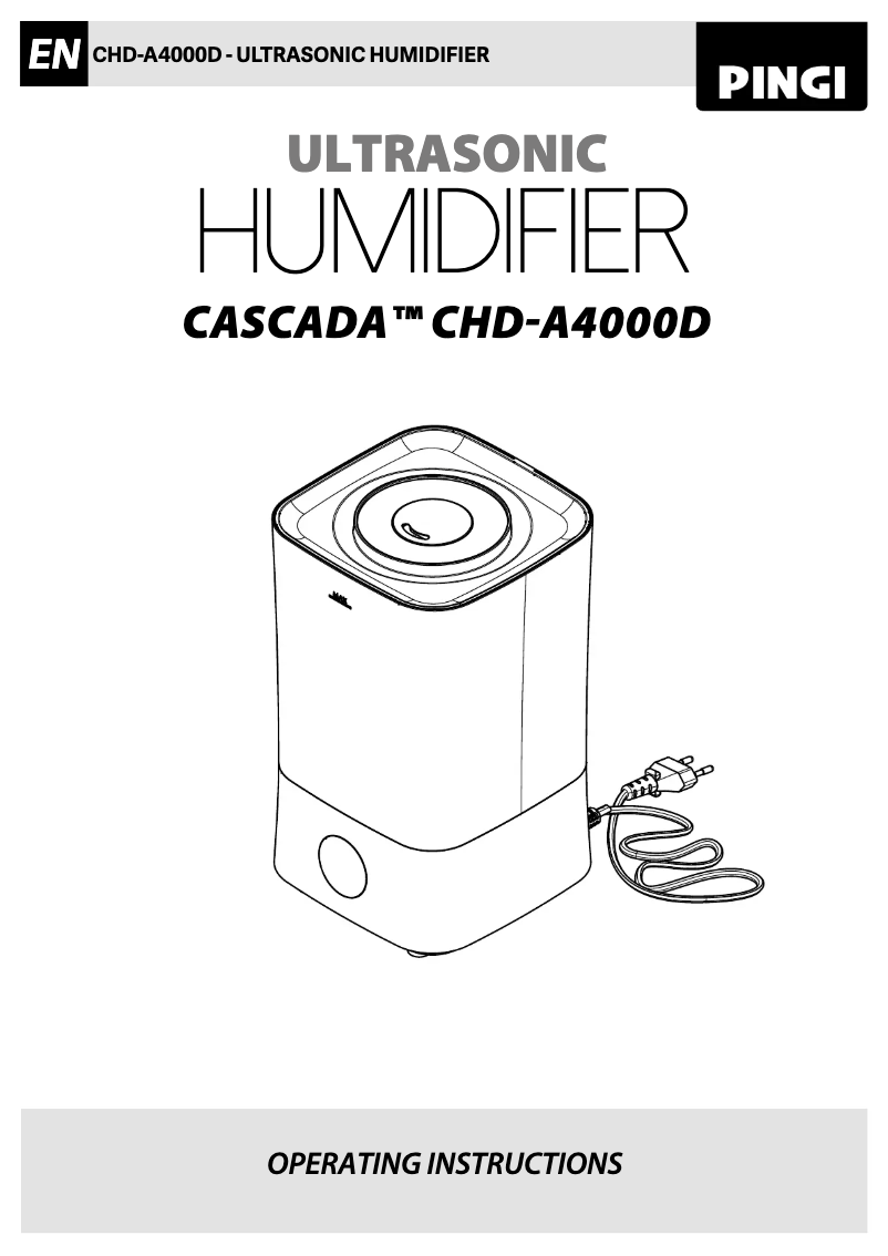 Page n°1 - Manuel utilisateur Pingi Cascada CHD-A4000D