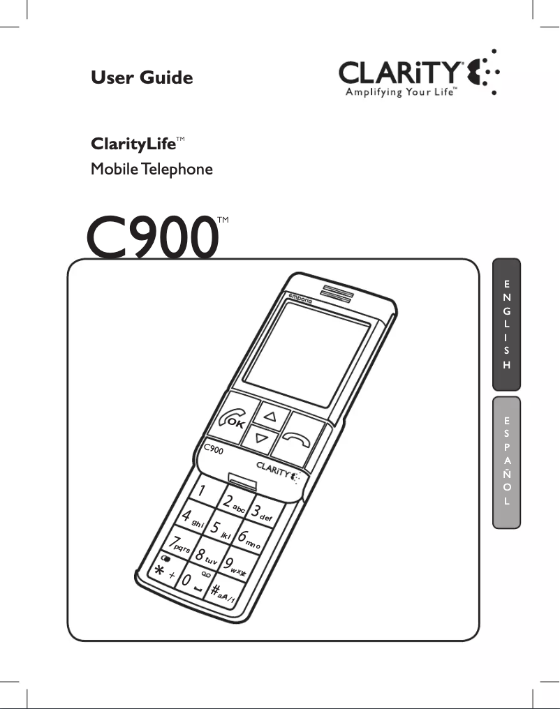 Page n°1 - Manuel utilisateur Clarity ClarityLife C900