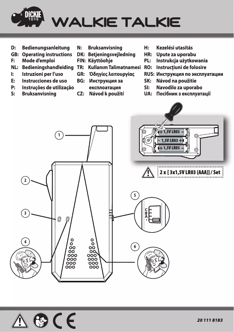 Page n°1 - Manuel utilisateur Dickie Long Distance