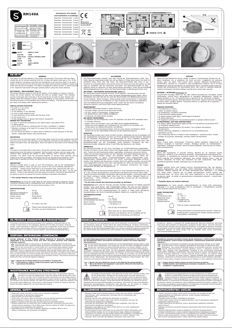 Página 1 del manual Manual de usuario Smartwares RM144A