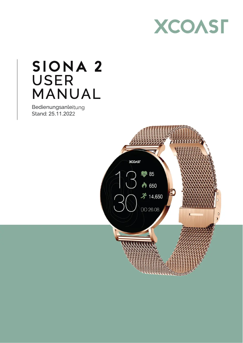 Page 1 de la notice Manuel utilisateur Xlyne SIONA 2