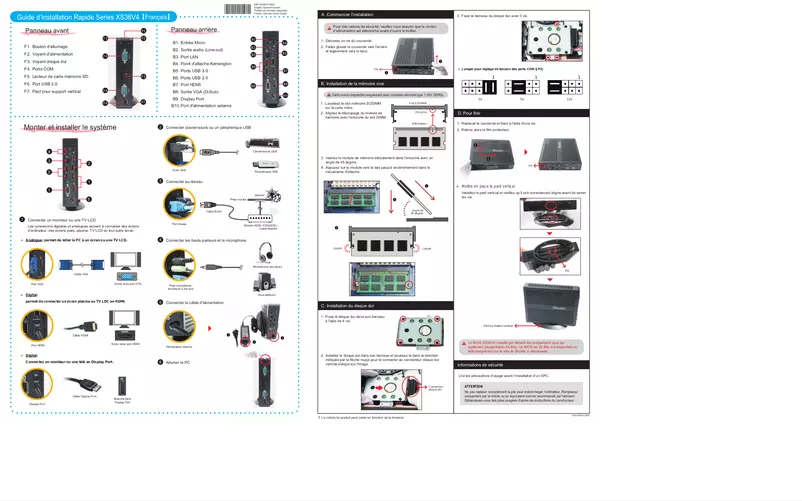 Page n°1 - Manuel utilisateur Shuttle XS36-703 V4