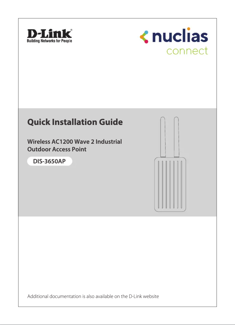 Page n°1 - Guide d'installation D-Link DIS-3650AP