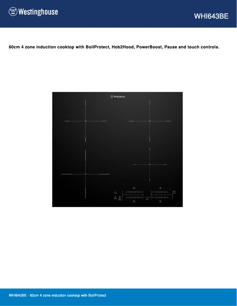 Image de la première page du manuel de l'appareil WHI643BE