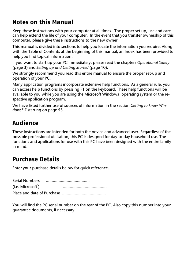 Page 1 de la notice Manuel utilisateur Medion Akoya E4120 D (MD 8347)