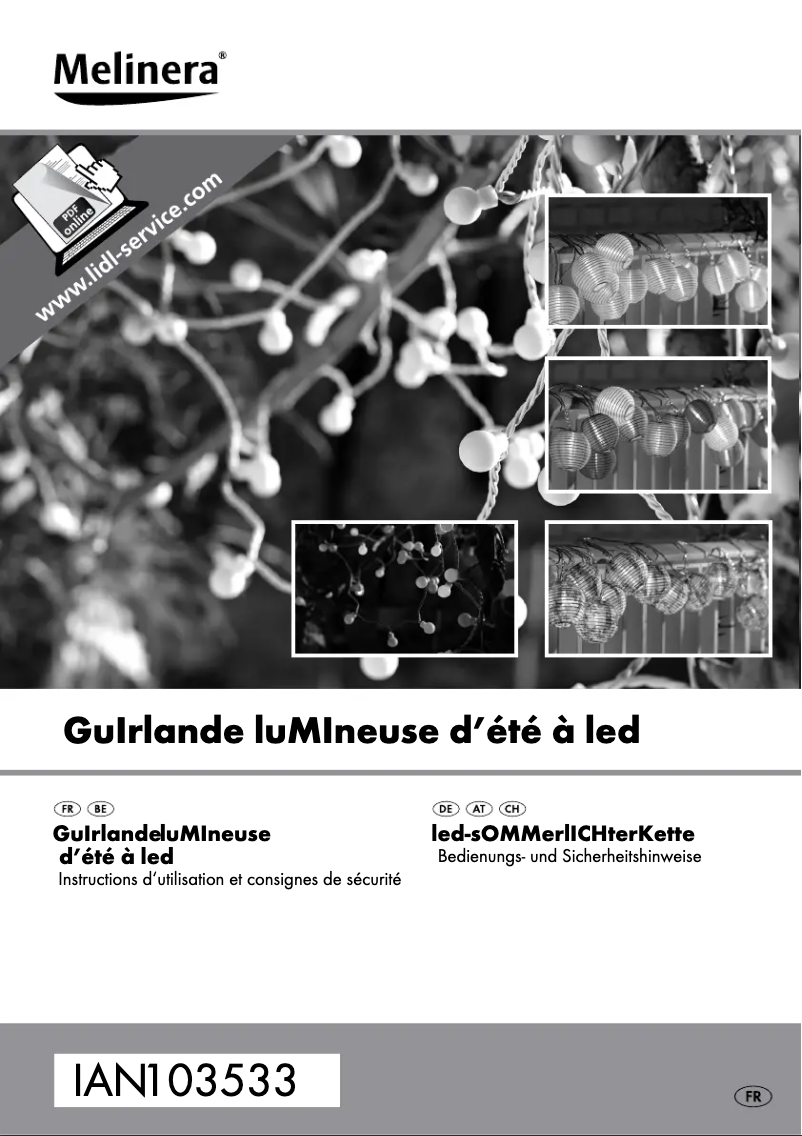 Page 1 de la notice Manuel utilisateur Melinera IAN 103533