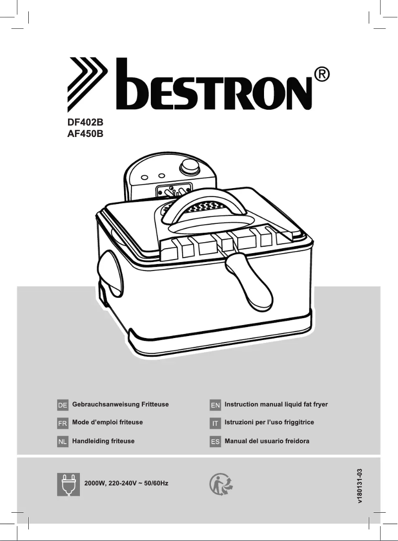 Page n°1 - Manuel utilisateur Bestron AF450B