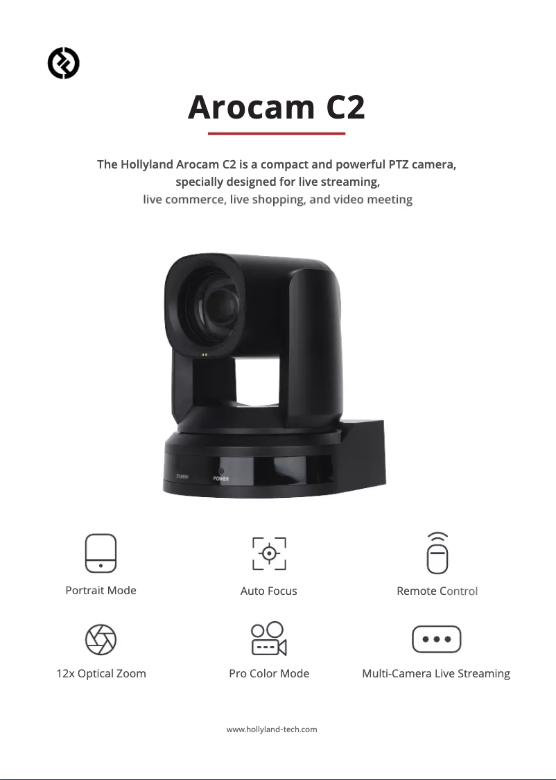 Image de la première page du manuel de l'appareil Arocam C2