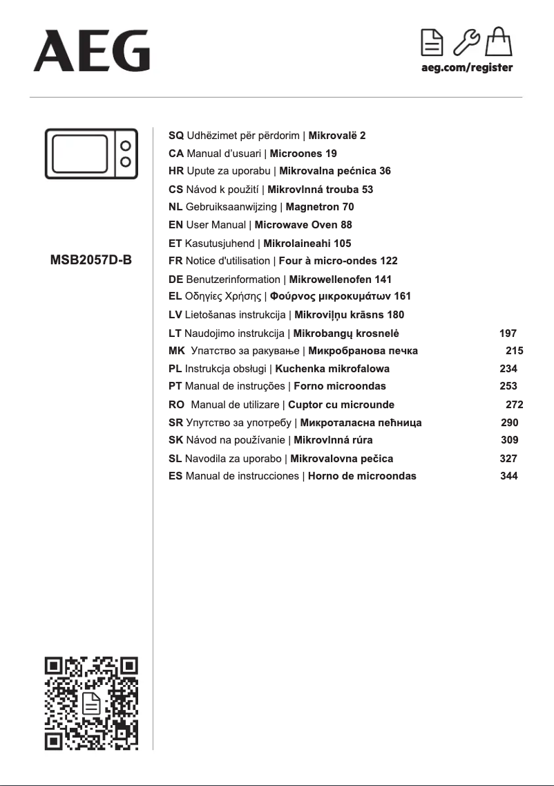 Image de la première page du manuel de l'appareil MSB2057D-B