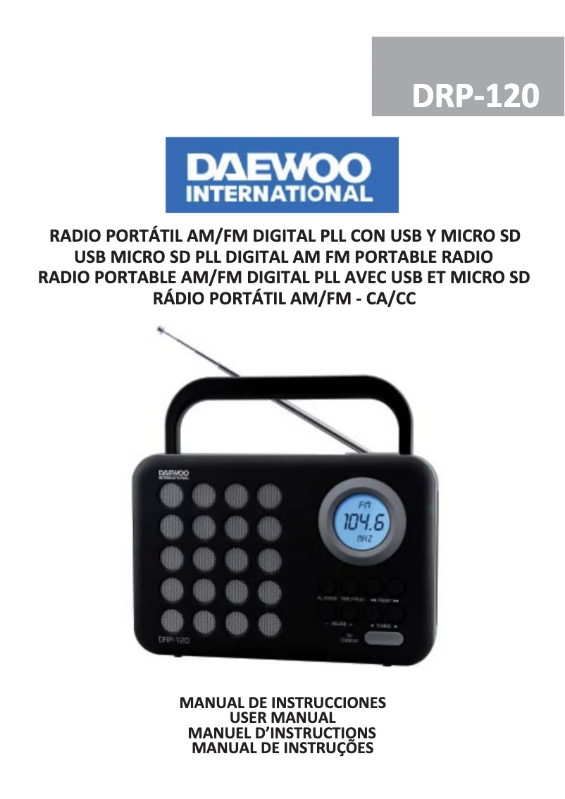 Página 1 del manual Manual de usuario Daewoo DBF140