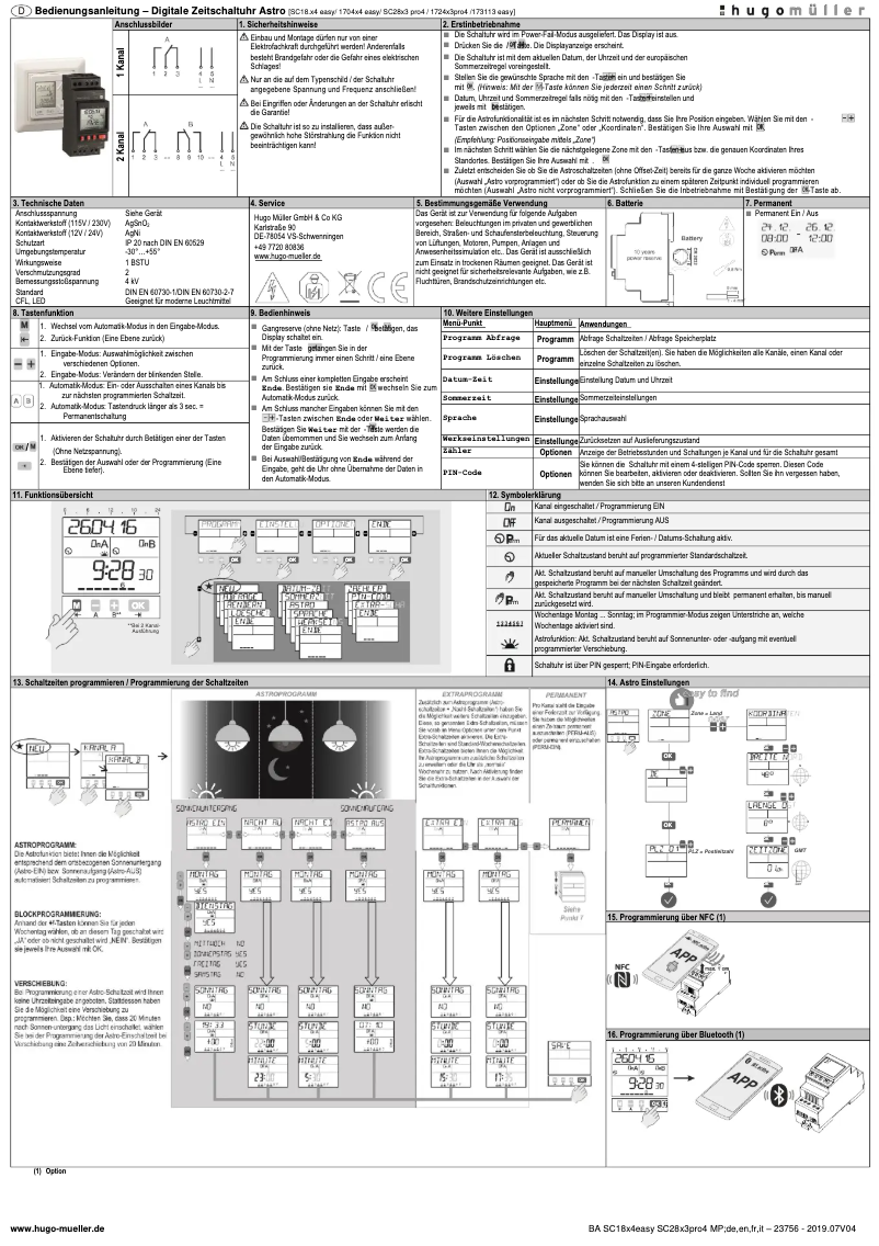 Page 1 de la notice Manuel utilisateur Müller SC 18.24 easy