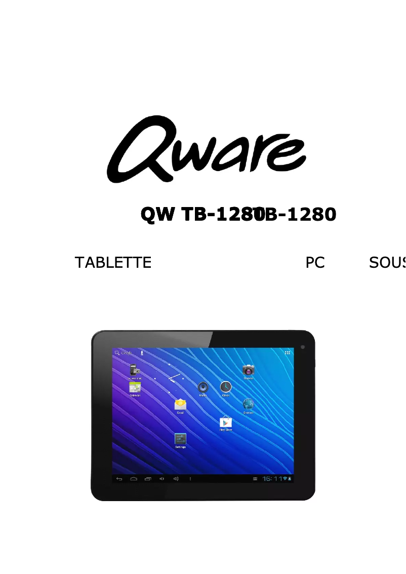 Page 1 de la notice Manuel utilisateur Qware TB-1280