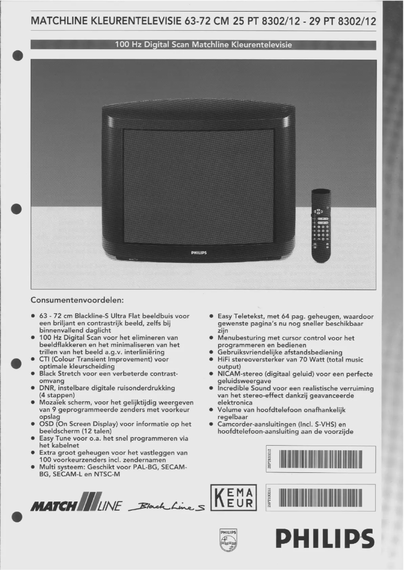 Page 1 de la notice Manuel utilisateur Philips 25PT8302
