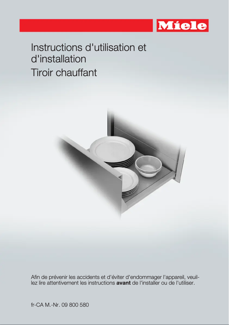 Page n°1 - Manuel utilisateur Miele ESW 6114