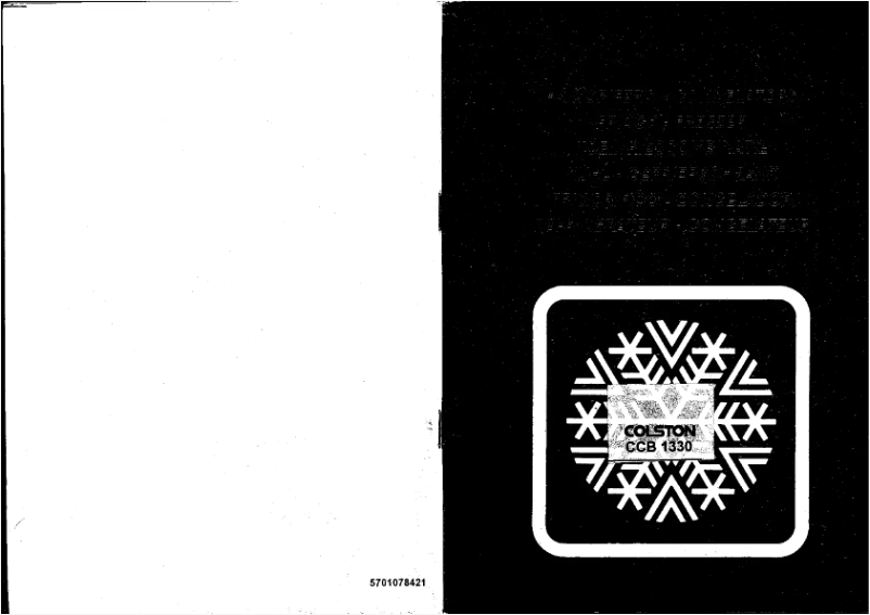 Page 1 de la notice Manuel utilisateur Colston CCB 1330