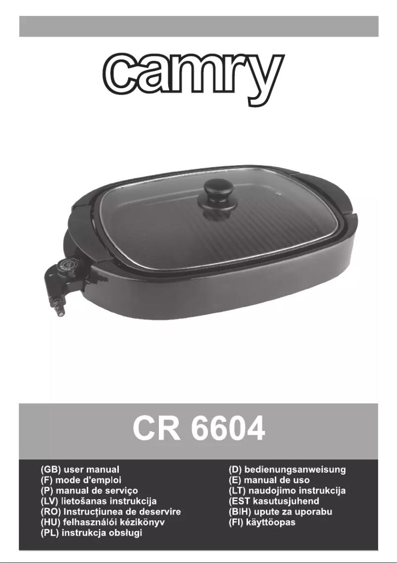 Page 1 of the manual User Manual Camry CR 6604