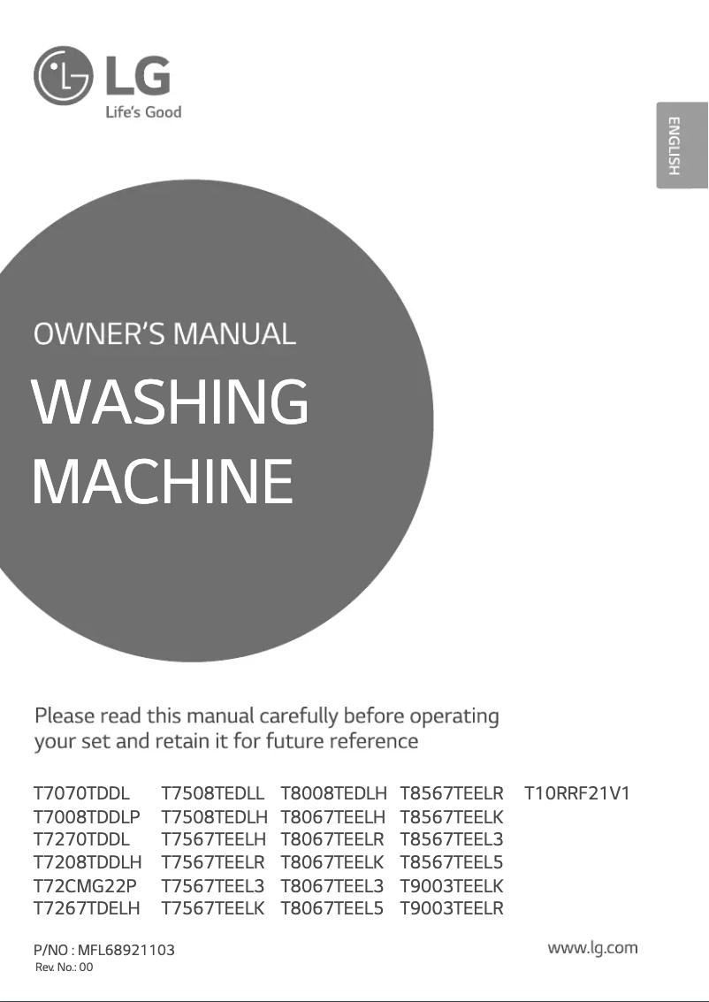 Image de la première page du manuel de l'appareil T8067TEELH
