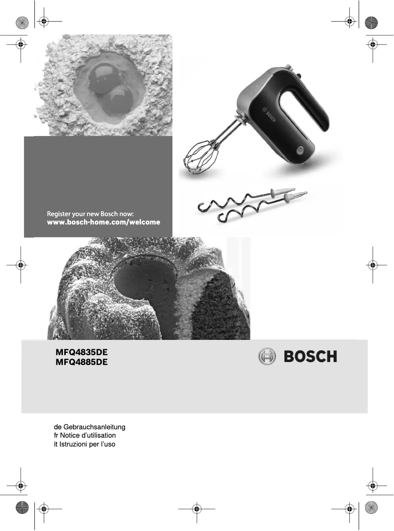 Page 1 de la notice Manuel utilisateur Bosch Styline MFQ4835DE