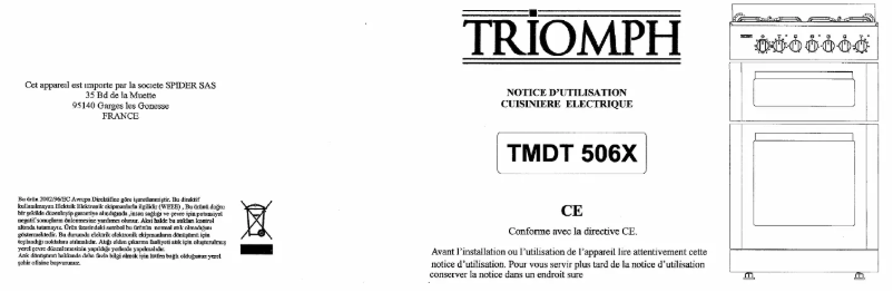 Image de la première page du manuel de l'appareil TMDT 506X