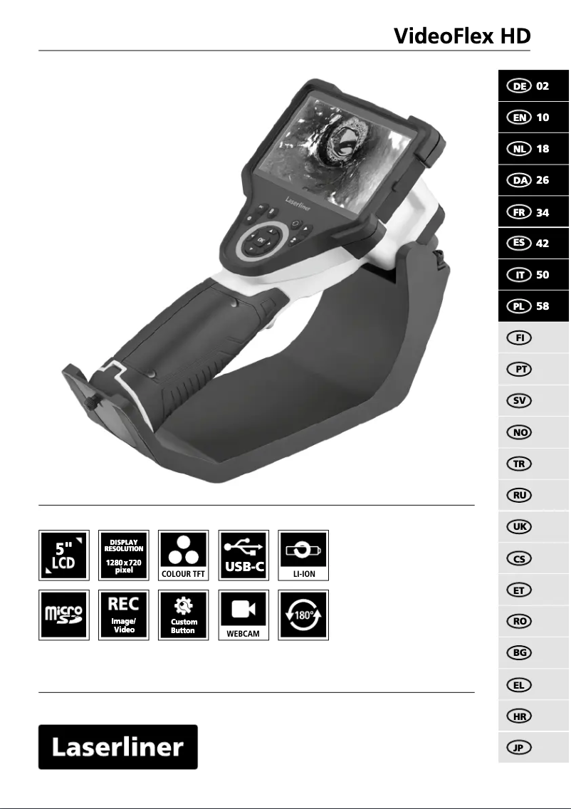 Page 1 de la notice Manuel utilisateur Laserliner HD MicroCamera