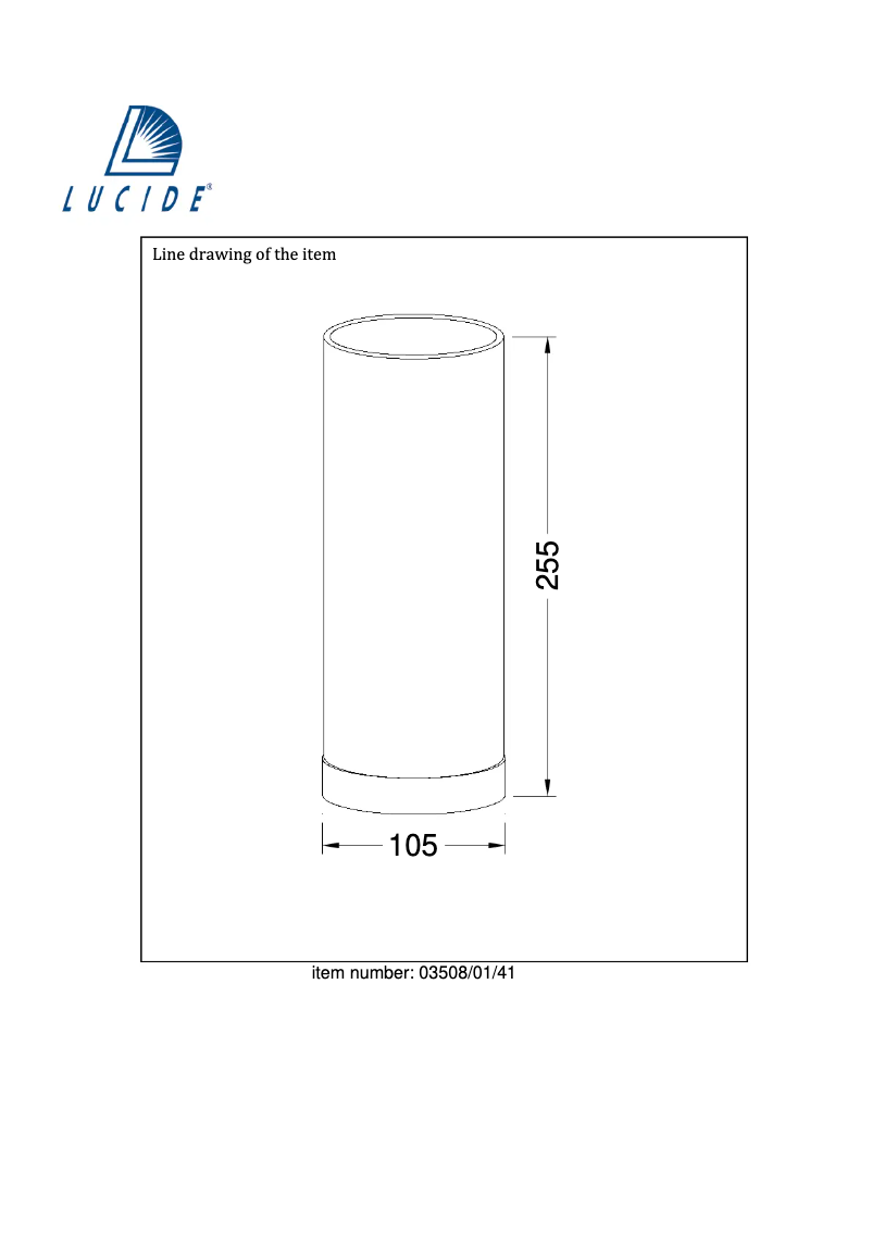 Page n°1 - Manuel utilisateur Lucide Tubi 03508/01/41